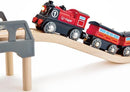 Hape Battery-Operated Train Set with Illuminated Engine - Ideal Present for Children
