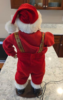 Dancing Santa Plays Jingle Bell Rock - Vintage 1998 Christmas Decor 16"