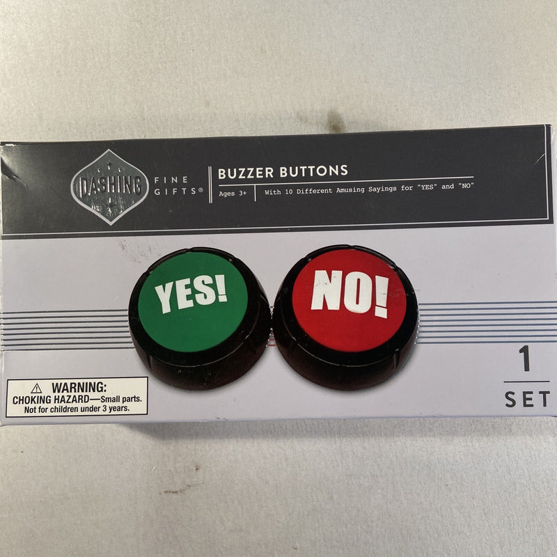 Yes and No Buzzer Buttons with 10 Sayings – Fun Gift for Teacher, Boss, Mom, or Dad