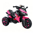 12V Battery Operated 3-Wheel Motorcycle Toy for Kids with Illuminated Wheels