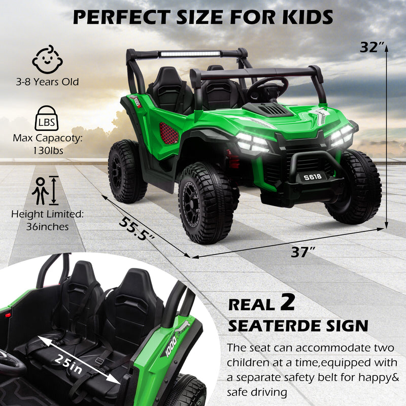 24V Electric Kids 2-Seater Ride-On UTV Truck with 4x80W Motors and Remote Control