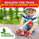 Interactive Fire Truck Playset with Lights, Sounds, and Rotating Features for Kids