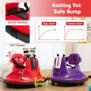 12V Electric Kids Bumping Car with Remote Control, 360° Spin, Safety Belt, and LED Lights