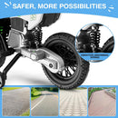 12V Children's Motorcycle, 2X25W Electric Ride-On Bike with Safety Training Wheels