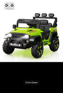 Kids Electric Ride-On SUV with Remote Control - Pink/Green 46in, Bluetooth & USB Features