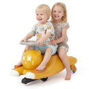 6V Electric 2-in-1 Kids Wiggle Car with 360° Steering and Rechargeable Feature