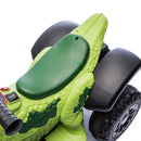 12V Dinosaur-Themed Kids ATV with Bluetooth, LED Lights, and Microphone