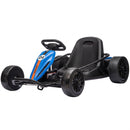 Qaba 24V Blue Electric Drift Go Kart with Dual Motors for Kids Aged 6 and Up