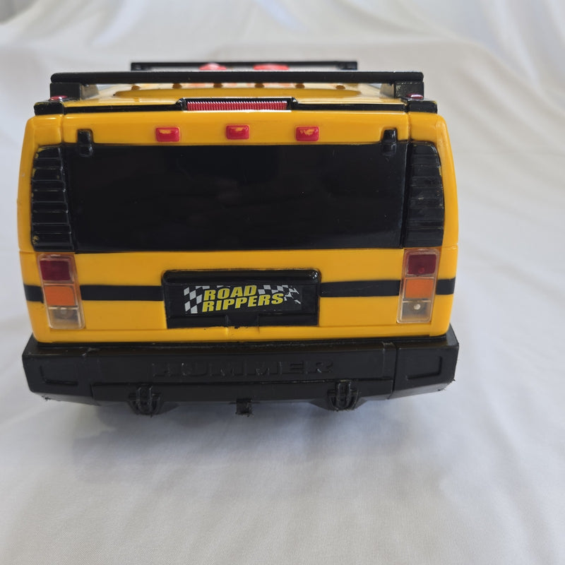 Yellow 2006 Hummer H2 Toy with Voice, Lights, and Horns - Road Ripper Model