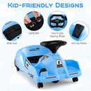Electric Go Kart Toy Car with Remote Control and Cleaning Fun - Blue 12V