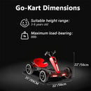 12V Electric Go Kart for Kids with Foldable Design, Adjustable Seat, and 4 Non-Slip EVA Wheels for Outdoor Fun