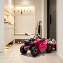 Pink 6V Electric Ride-On Car with Trailer for Kids Aged 18-36 Months