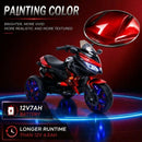 12V Battery-Powered Kids Motorcycle Ride-On with Illuminated Wheels