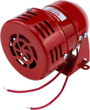 Red Electric Motor Siren 114Db AC 110V Industrial Alarm