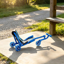 Blue Ride-On Drift Scooter for Kids, Suitable for Ages 4+, 132 lbs Capacity, Indoor/Outdoor Use