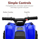 6V Children's Off-Road ATV, 4-Wheel Ride-On Car with Treaded Tires and Push-Button Acceleration