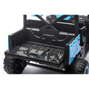 24V 4WD Blue Kids Golf Cart Ride-On with Remote Control, LED Lights, Sounds, and Two Seats
