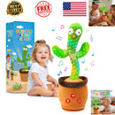 Interactive Cactus Toy with 50 Songs, Voice Repetition, Adjustable Volume, and Auto Sleep Feature