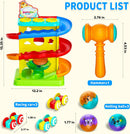Dual-Function Glow-In-The-Dark Ball and Race Car Ramp Toy for Toddlers