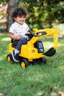 Licensed Ride-On Excavator Push Car for Kids with Rotating Bucket