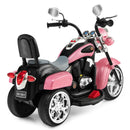 Pink 3-Wheel Chopper Trike for Kids with Headlight and Horn