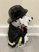 Personalized Gemmy Mini Valentine Flirty Flasher Firefighter Dog - Watch Now!