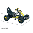 Lil' Rider Black 4-Wheel Pedal Go Kart for Kids
