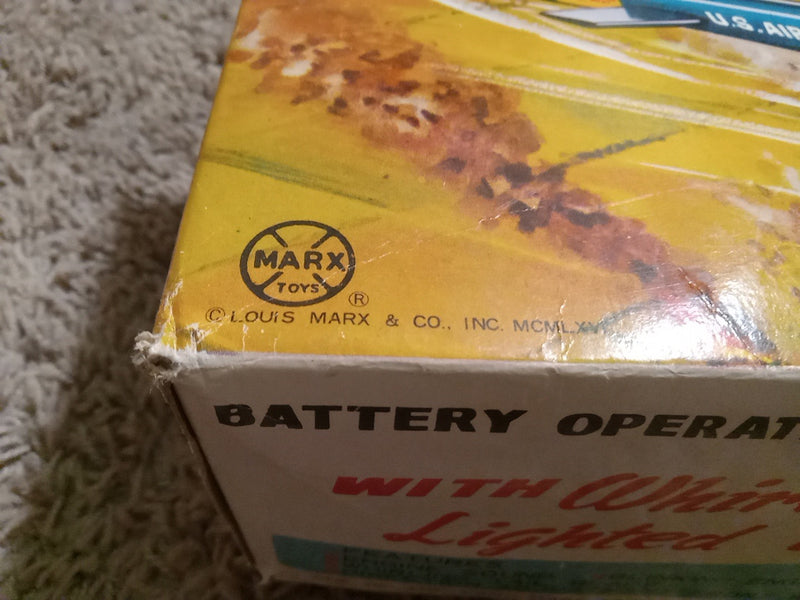 Working Vintage 1966 Battery-Operated Chop Chop Helicopter Toy with Original Box