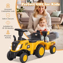Caterpillar Kids' Ride-On Tractor with Trailer, Horn, Rake, and Shovel
