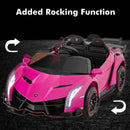 Dual Seat Electric Ride-On Car, 12V 4WD Licensed Lamborghini Veneno