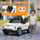 OROFULL 24V Chevrolet Electric Ride-On Car with LED Lights and MP3, White