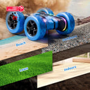 Zalneo Blue 4WD Remote Control Stunt Car with 360° Flip, 6.4 x 2.9 inches