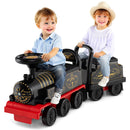Battery-Powered Ride-On Train Toy with Under-Seat Storage and Carriage