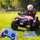 Pink 2-Seat Electric Ride-On Truck for Kids with Remote Control and Dual Speed Settings