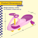 Wiggle and Ride Car - No Batteries or Pedals Needed - Twist and Turn Fun