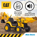 12V Kids Construction Backhoe Excavator with MP3 Functionality