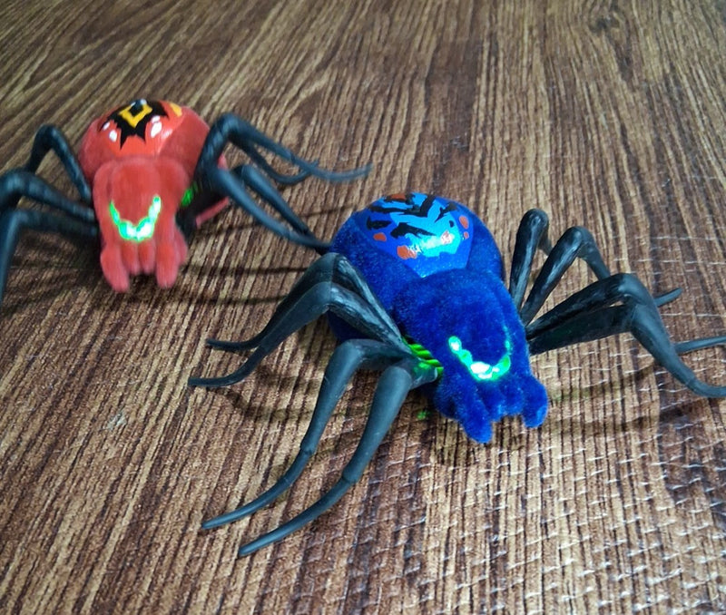 Crawling Tarantula Spider Toy Set of 2 with Working Lights and Movement