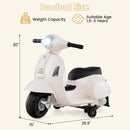 Vespa-Inspired 6V Electric Ride-On Motorcycle for Kids