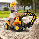 Costzon Kids Ride-On Excavator Digger Bulldozer with Safety Helmet, 3-in-1