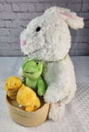 Easter Hop Quartet Plush Musical Toy Set with Bunny, Frog, and Chicks