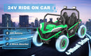 24V Kids 2-Seater Electric Ride-On UTV Truck with 4WD and 320W Motor, Remote Control