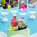 Interactive 360° Rotating Train Toy Featuring Lights and Sounds - Perfect for Children Aged 3 and Up