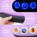 Purple 12V Remote Control Bumper Car for Kids with Flashing LED Lights and Music