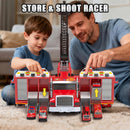 Large 6-in-1 Water Fire Truck Set with Six Race Cars for Kids Ages 3-5