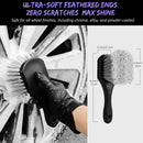 6-Piece Professional Car Wheel and Tire Cleaning Brush Set in Bright Purple