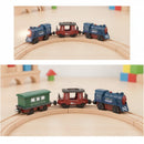 Motorized Battery-Powered Train Set for Wooden Tracks, 3-Piece Toy for Ages 3+