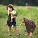 Realistic 18" Inflatable Brown Tan Kiwi Bird Wildlife Figure