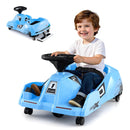 Electric Go Kart Toy Car with Remote Control and Cleaning Fun - Blue 12V
