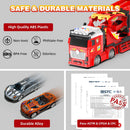 Versatile Toy Truck Set with 45'' Foldable Race Track for Children Aged 4-8