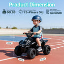 Toddler Electric Ride-On Vehicle, Suitable for Ages 1.5-4, 12V Battery, 80 Minutes of Playtime
